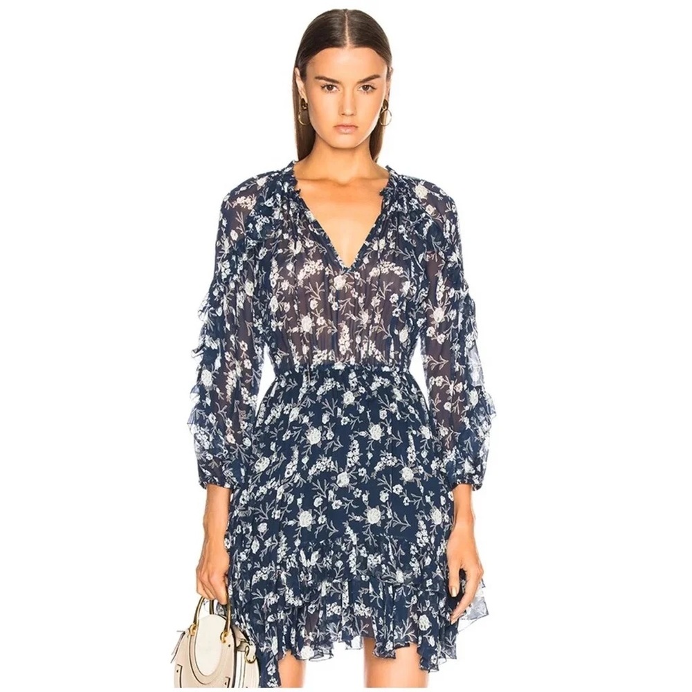 Ulla Johnson Navy and White Floral Dress